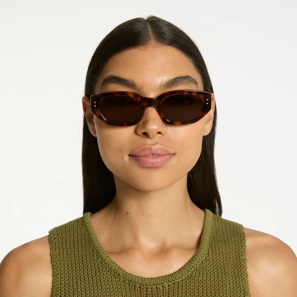 STATUS ANXIETY - Sunglasses Luna - BROWN TORTE