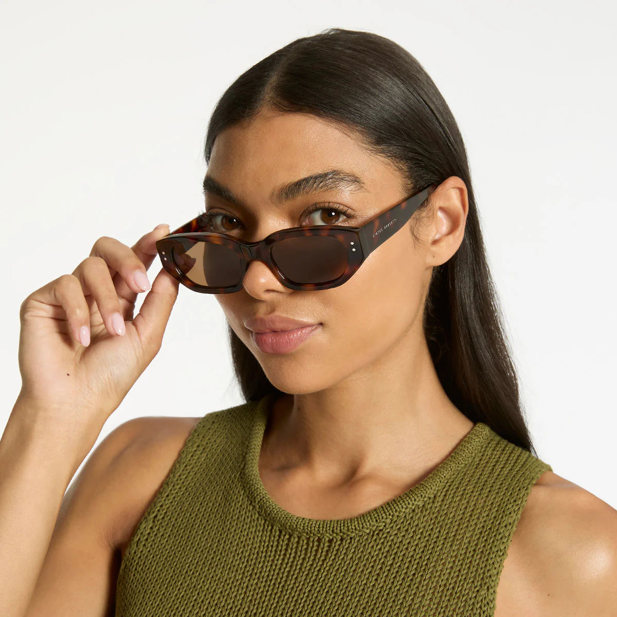 STATUS ANXIETY - Sunglasses Luna - BROWN TORTE
