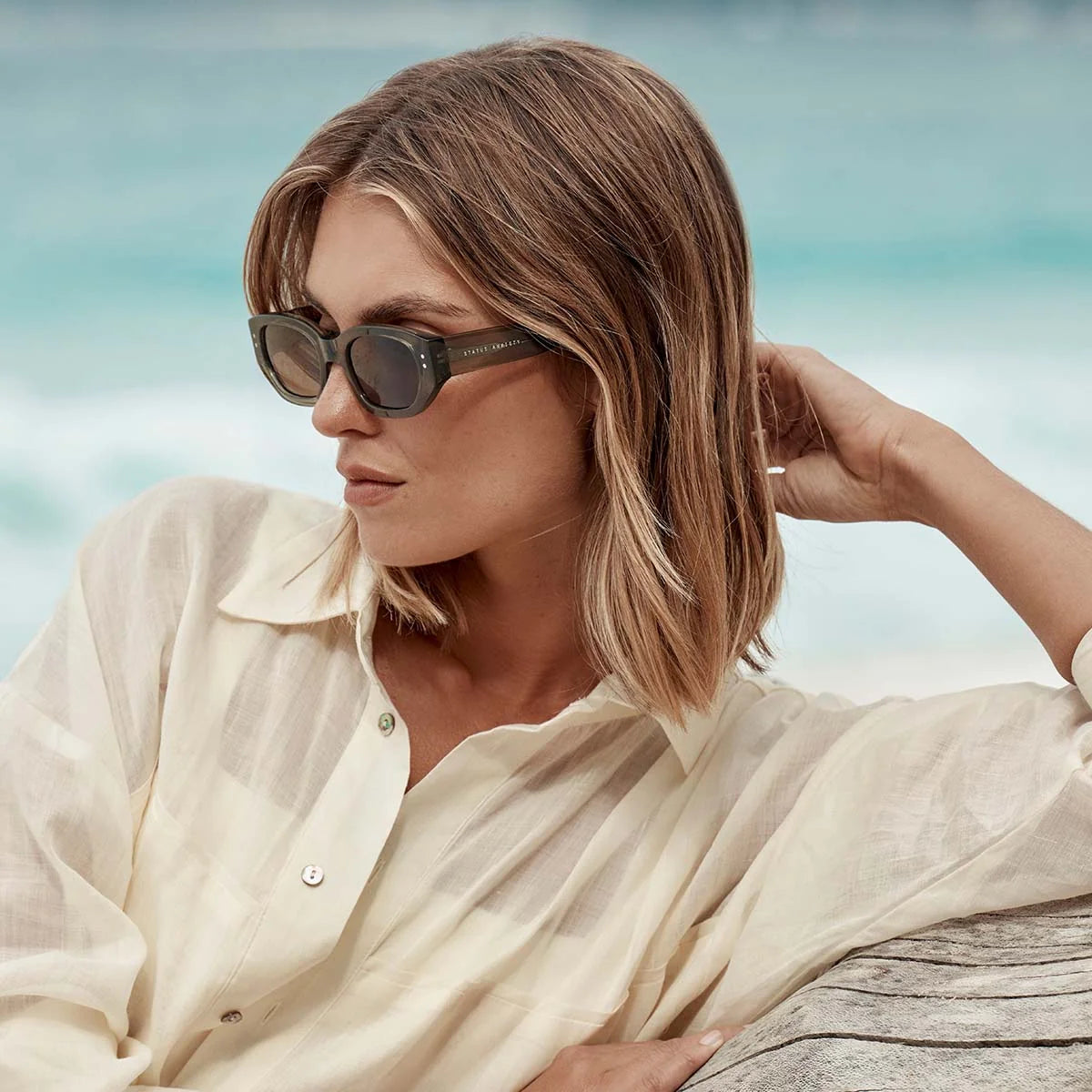 STATUS ANXIETY - Sunglasses Luna - Moss