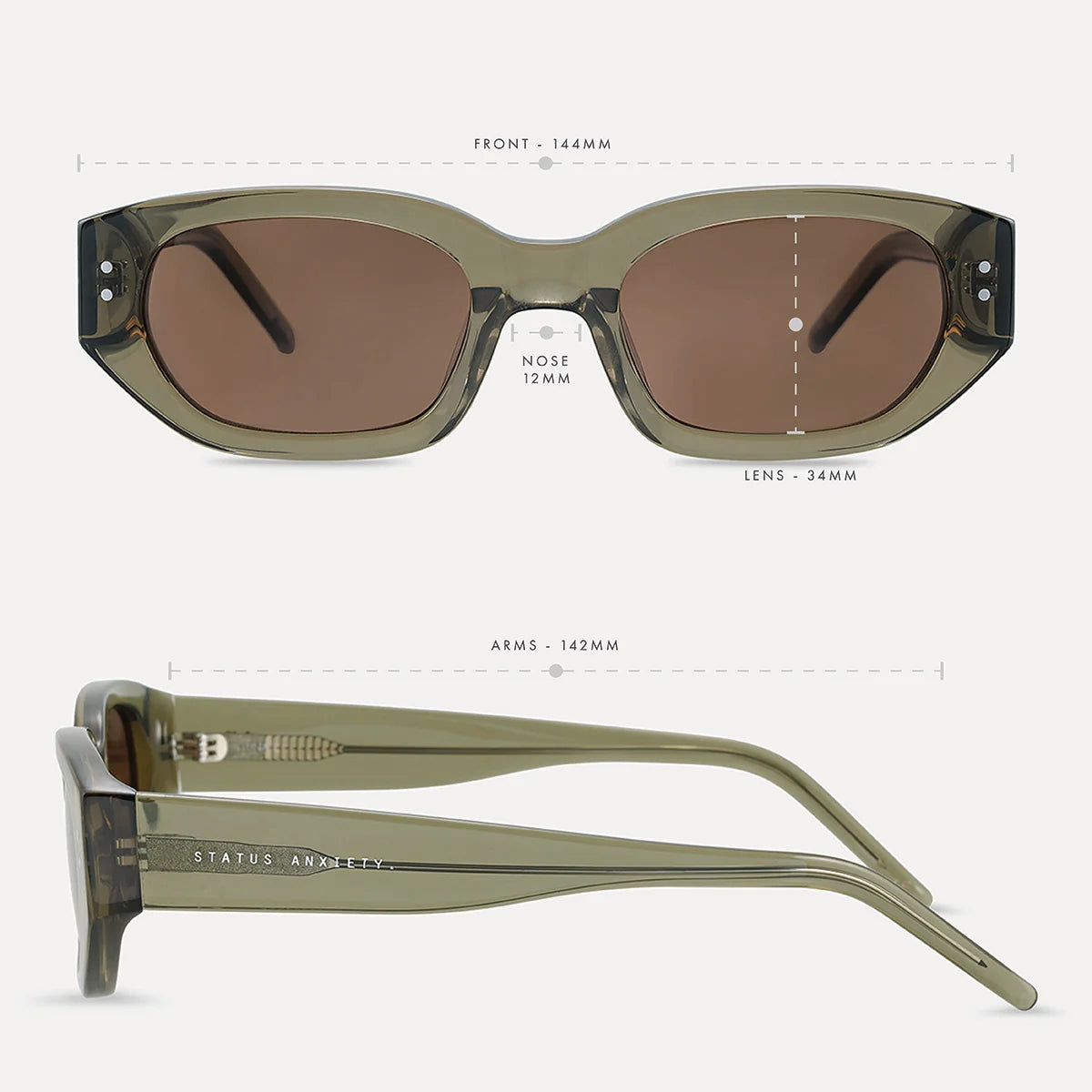 STATUS ANXIETY - Sunglasses Luna - Moss