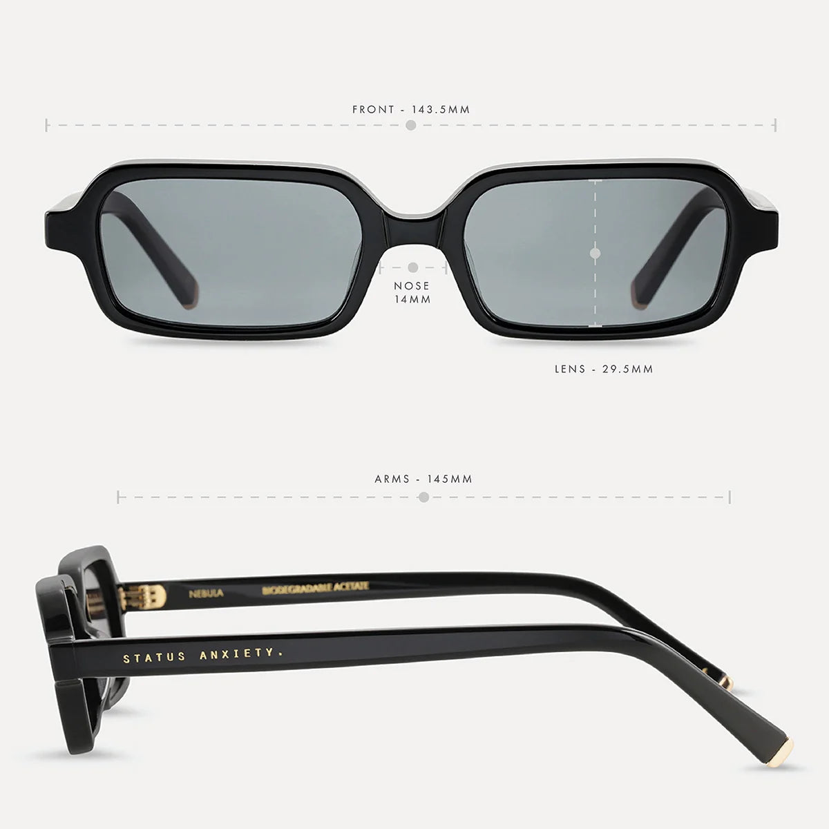 STATUS ANXIETY - Nebula Sunglasses - Black/Gold