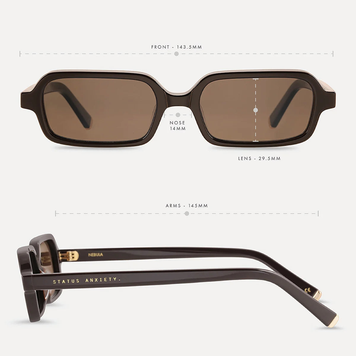 STATUS ANXIETY - Nebula Sunglasses - Espresso/Gold