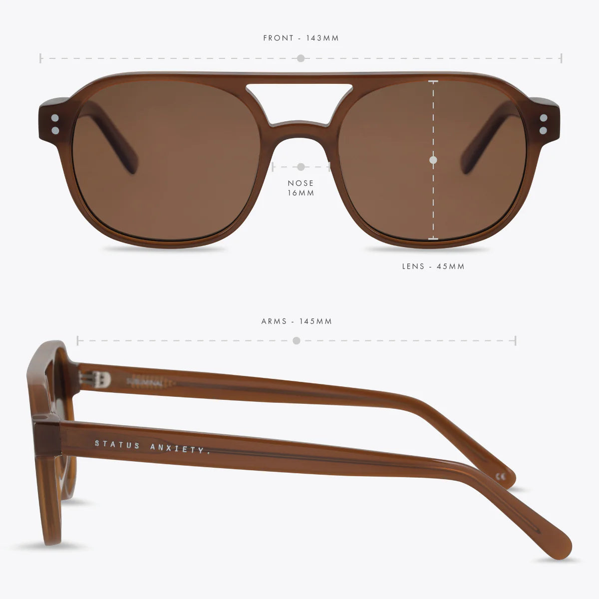 STATUS ANXIETY - Subliminal Sunglasses - Brown