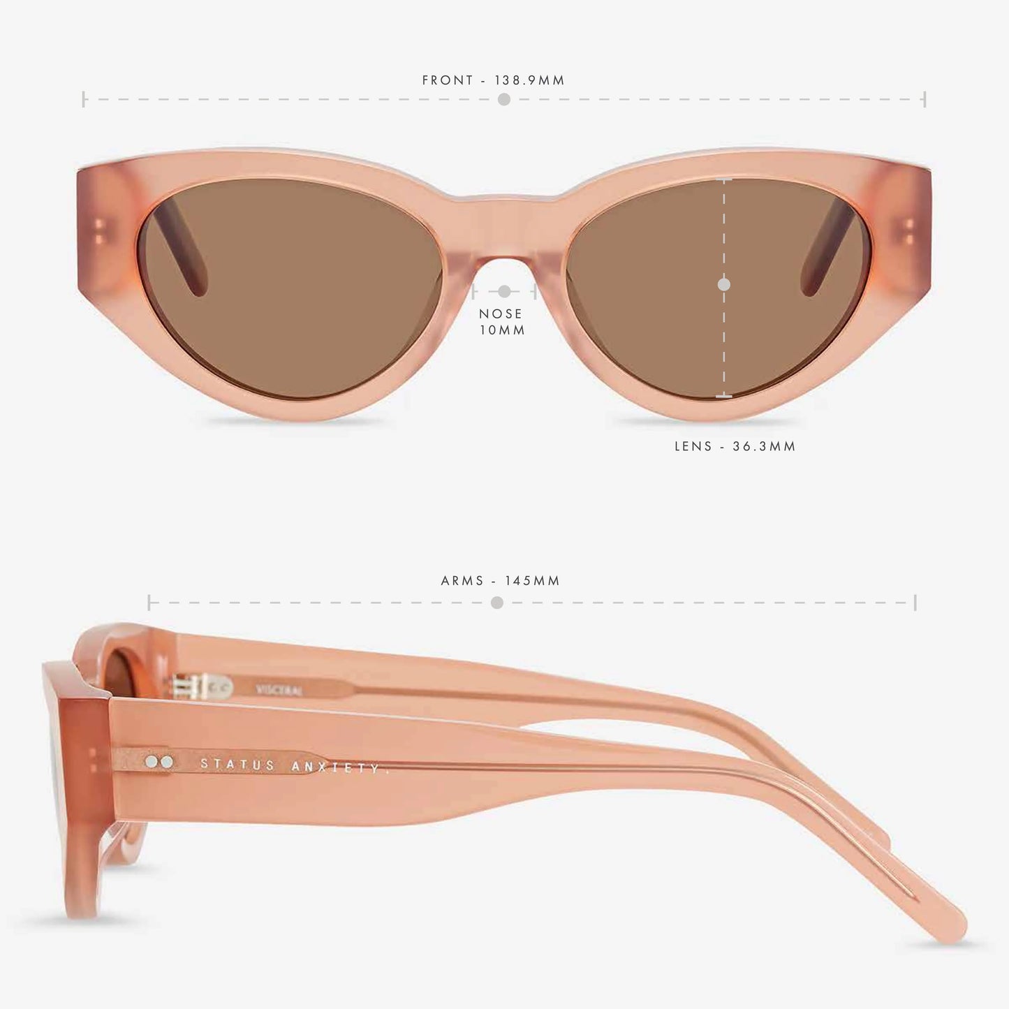 STATUS ANXIETY - Visceral Sunglasses - Rose