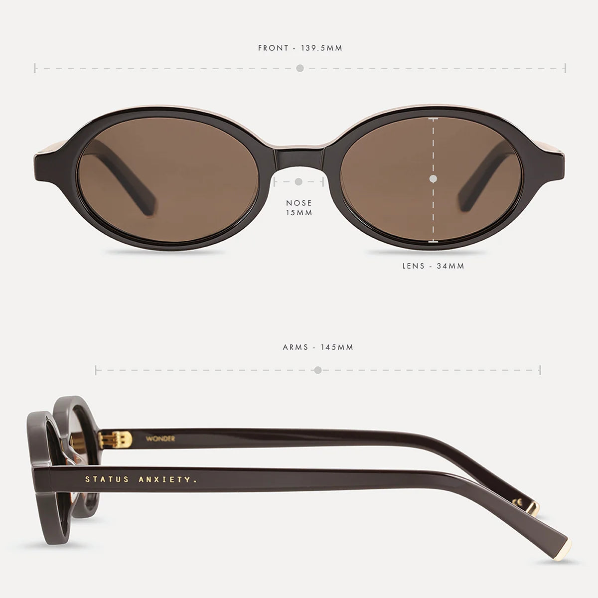 STATUS ANXIETY - Wonder Sunglasses - Espresso/Gold