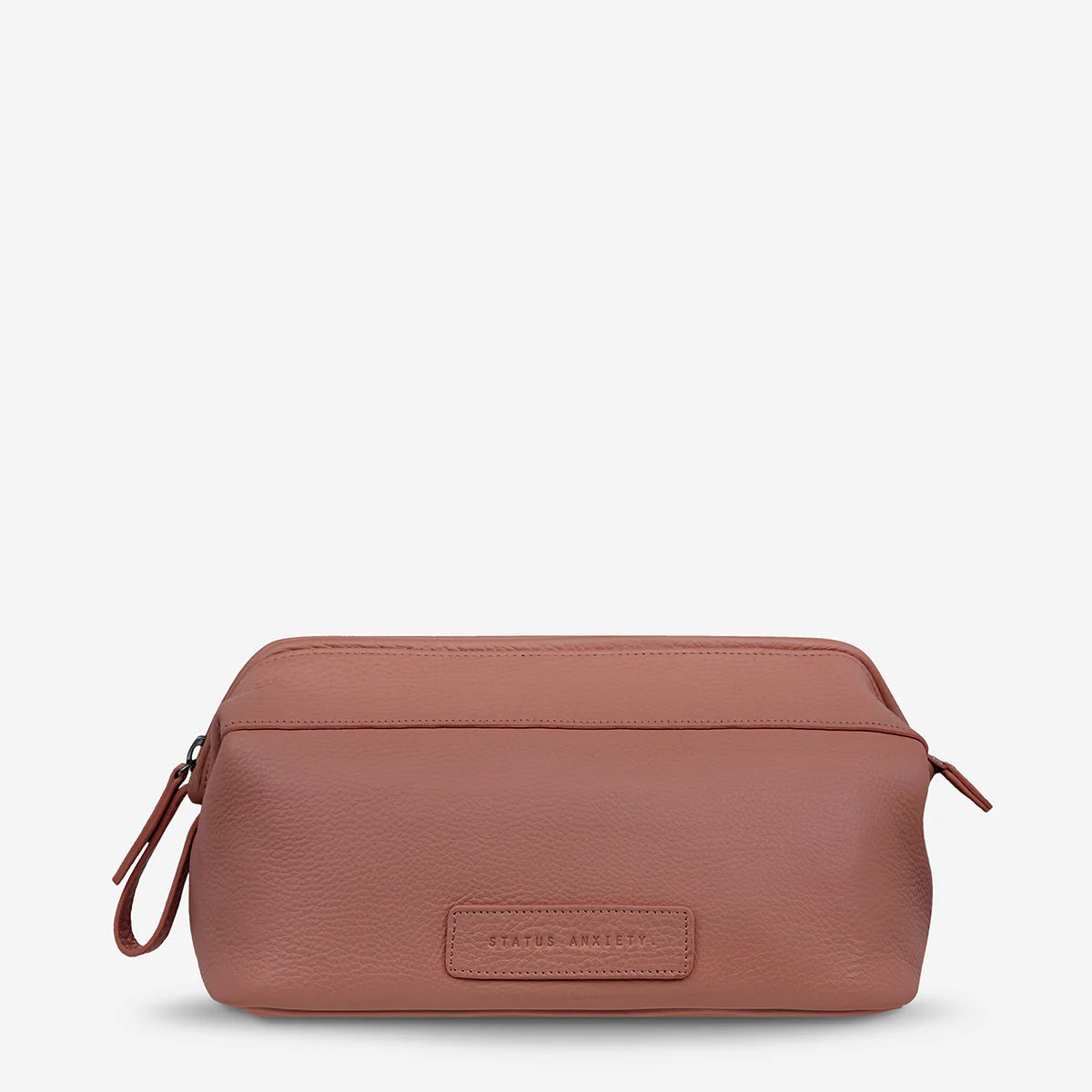 STATUS ANXIETY - Liability Leather Toiletries Bag - DUSTY ROSE