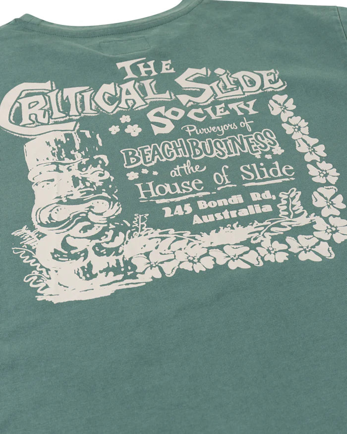 THE CRITICAL SLIDE SOCIETY - Tiki Tee - Dusty Green