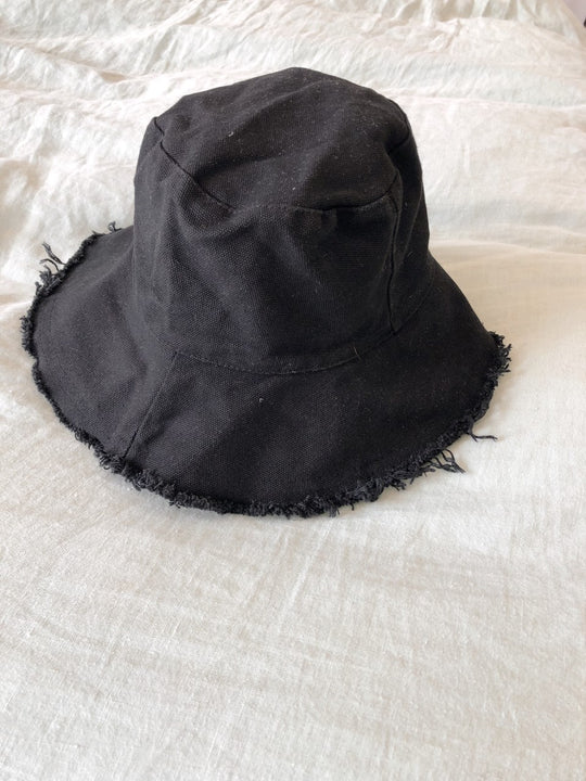 Salty Shadows - Cotton Frayed edge Bucket Hat
