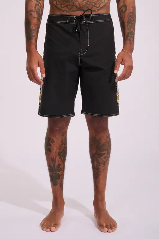 WORSHIP - Tropical Heat Boardshort - BLACK