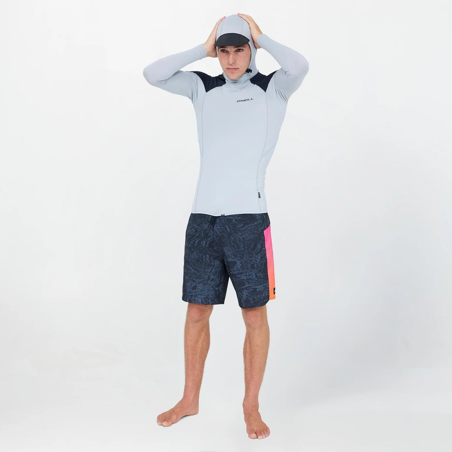 O'NEILL  - Men's TRVLR Long Sleeve Hooded Rash Vest - Cool Grey