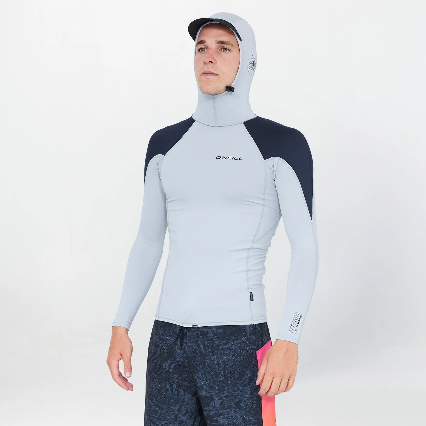 O'NEILL  - Men's TRVLR Long Sleeve Hooded Rash Vest - Cool Grey