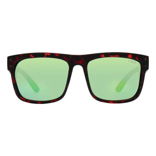I-SEA EYEWEAR - V   LANDER - TORT / GREEN POLARISED LENS