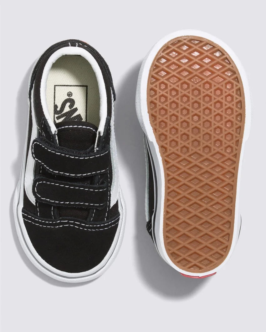 VANS KIDS OLD SKOOL VELCRO- BLACK/TRUE WHITE