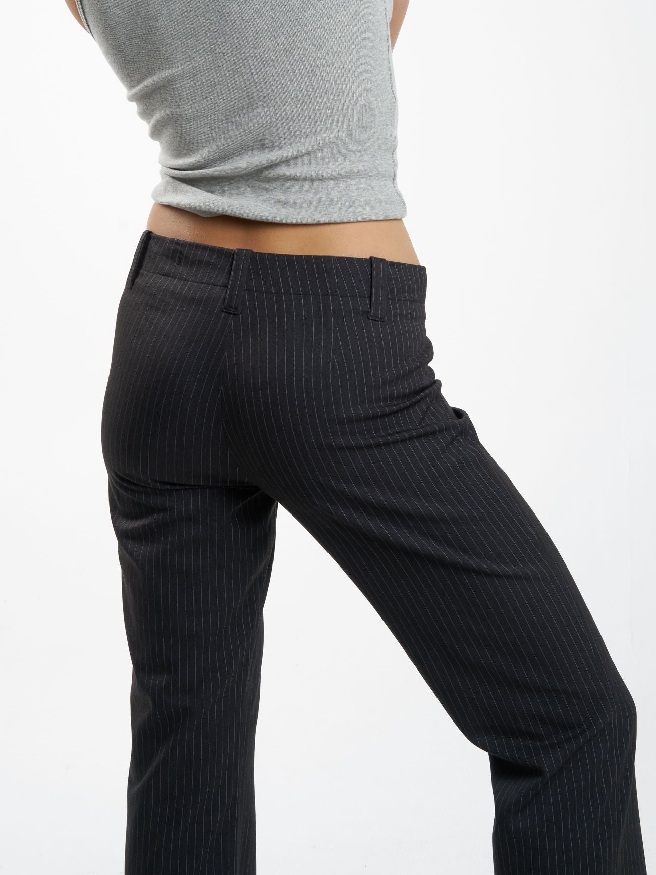 THRILLS - Brit Pinstripe Pant - CHARCOAL GREY