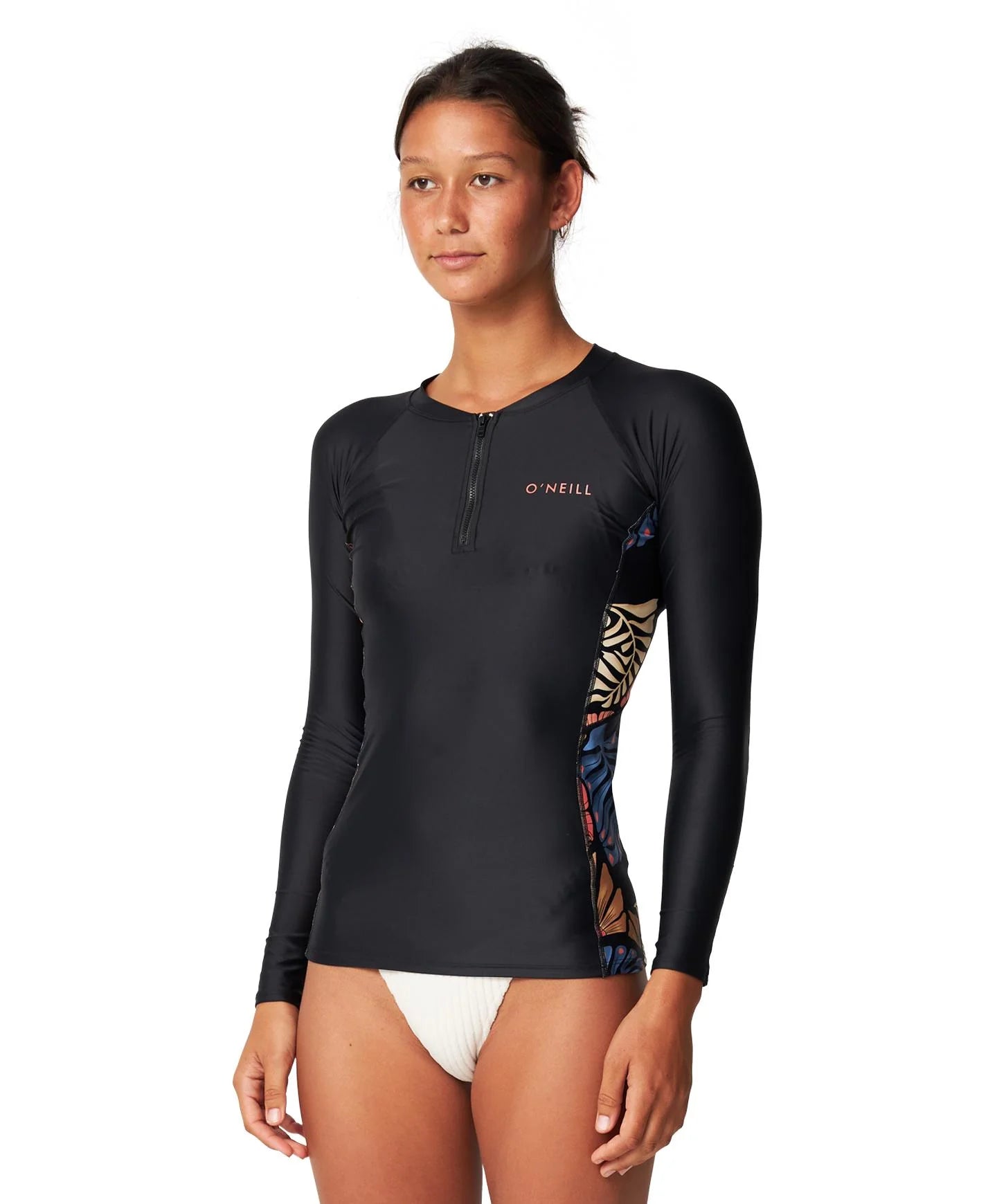 O'NEILL - Women's Bahia 1/4 Zip LS Rash Vest - Vintage Aloha