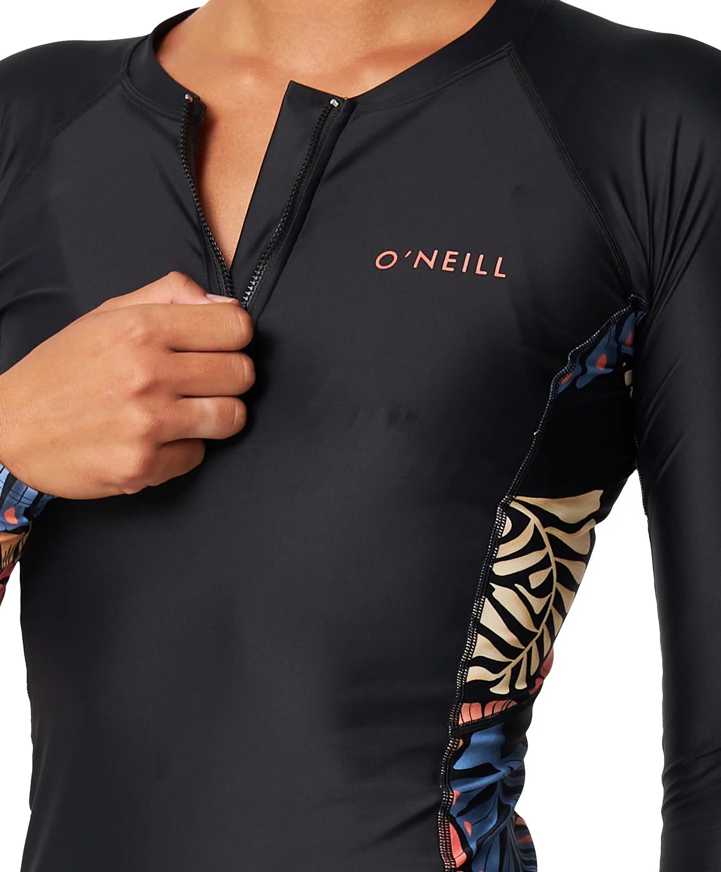O'NEILL - Women's Bahia 1/4 Zip LS Rash Vest - Vintage Aloha