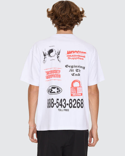 WORSHIP - Toll Free Tee - WHITE