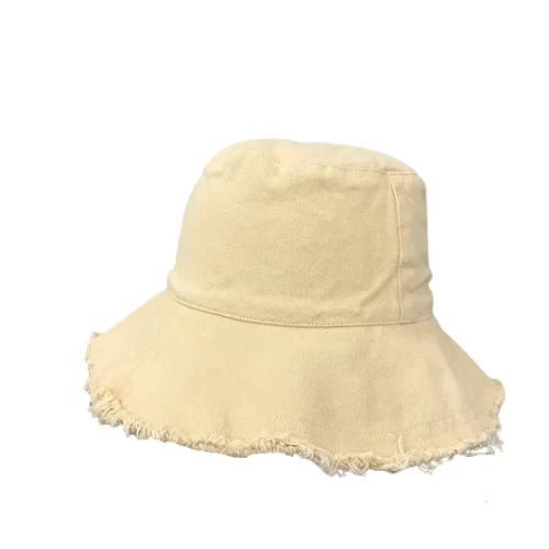 Salty Shadows - Cotton Frayed edge Bucket Hat