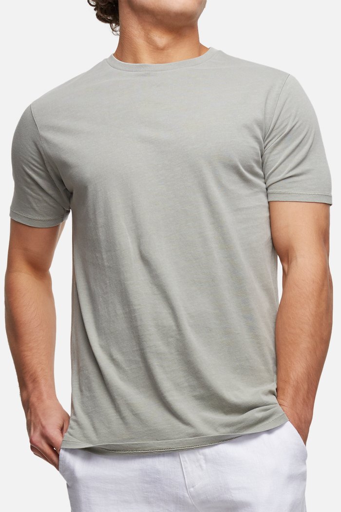 INDUSTRIE -  Basic Classic Crew Tee - LIGHT SAGE