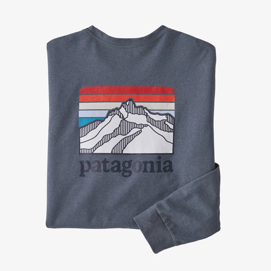 PATAGONIA - Men's Long Sleeve Line Logo Ridge Responsibili-Tee® - PLUME GREY