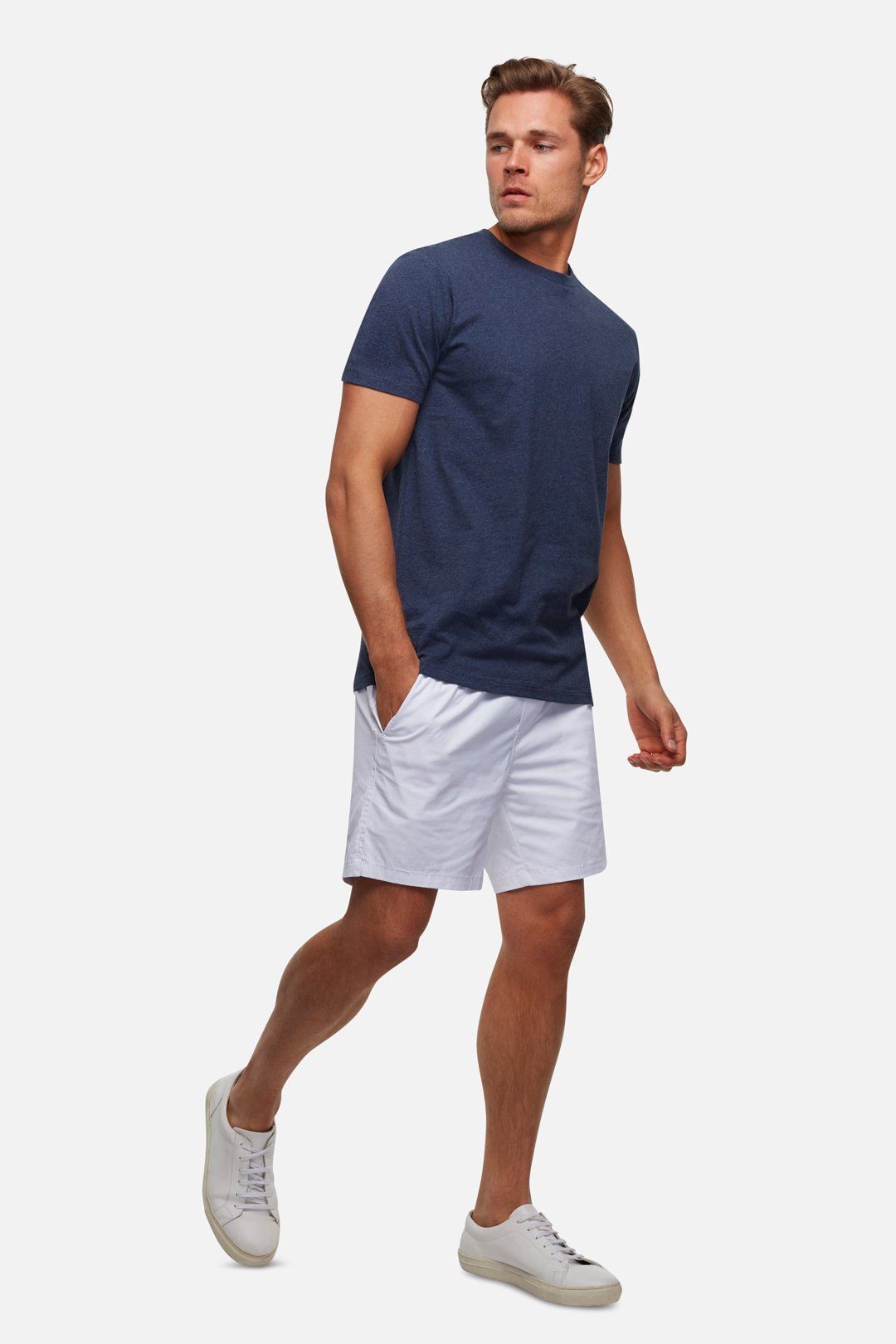 INDUSTRIE -  The Basic Classic Crew Tee - NAVY MARLE