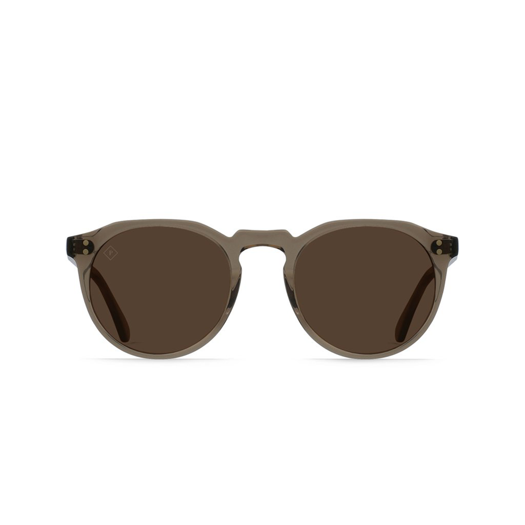 RAEN - Remmy  Unisex Round Sunglasses - Ghost / Vibrant Brown Polarized