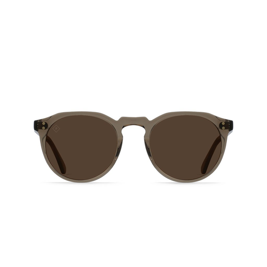 RAEN - Remmy  Unisex Round Sunglasses - Ghost / Vibrant Brown Polarized