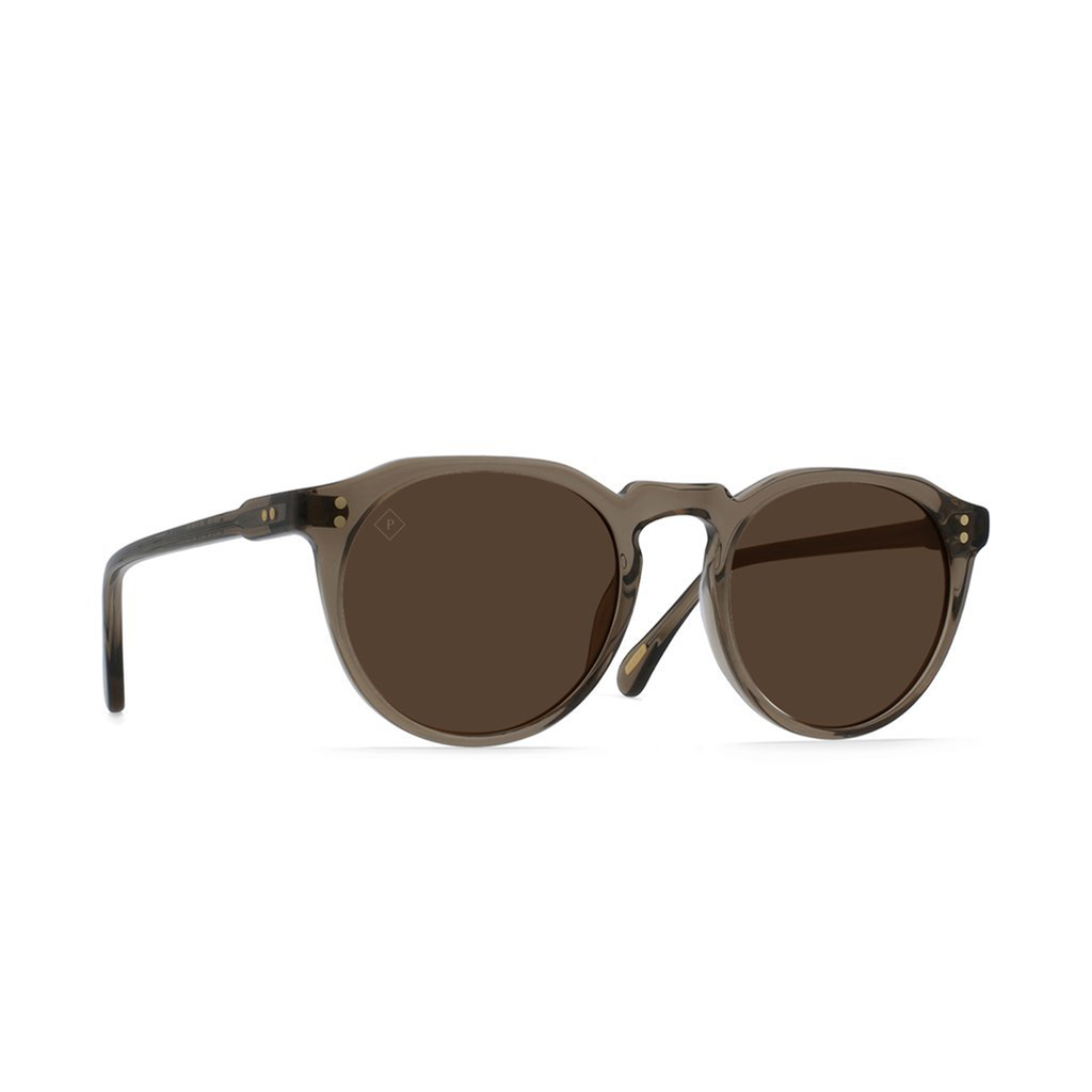 RAEN - Remmy  Unisex Round Sunglasses - Ghost / Vibrant Brown Polarized