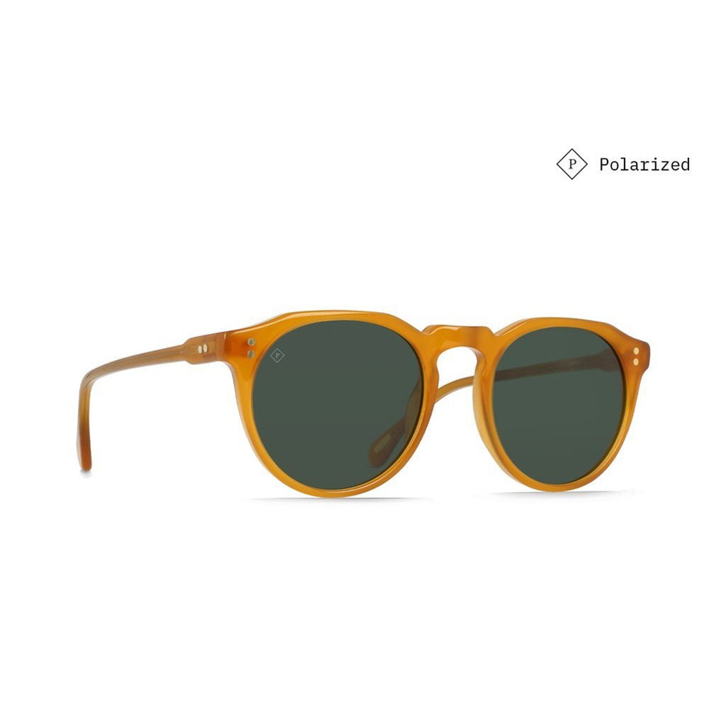 RAEN - Remmy Unisex Retro Sunglasses - Honey / Green Polarized