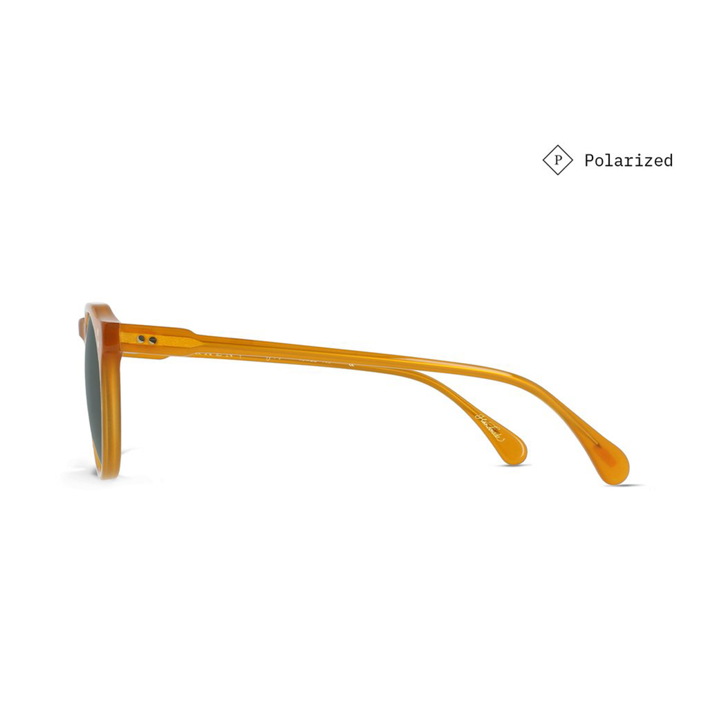 RAEN - Remmy Unisex Retro Sunglasses - Honey / Green Polarized