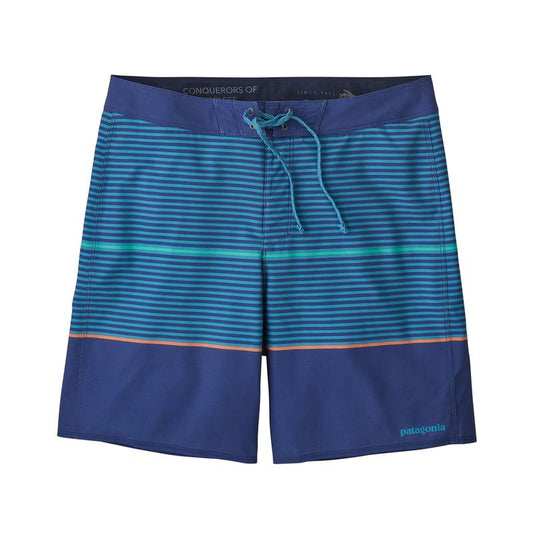 PATAGONIA - Men's Hydropeak Boardshorts - 18 In. - Olivas Stripe: Anacapa Blue