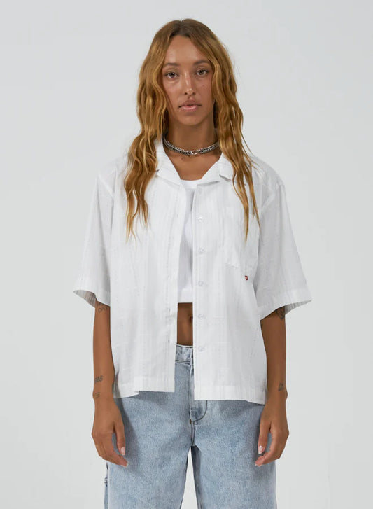WORSHIP -  Nitrate Bowling Shirt - VINTAGE WHITE