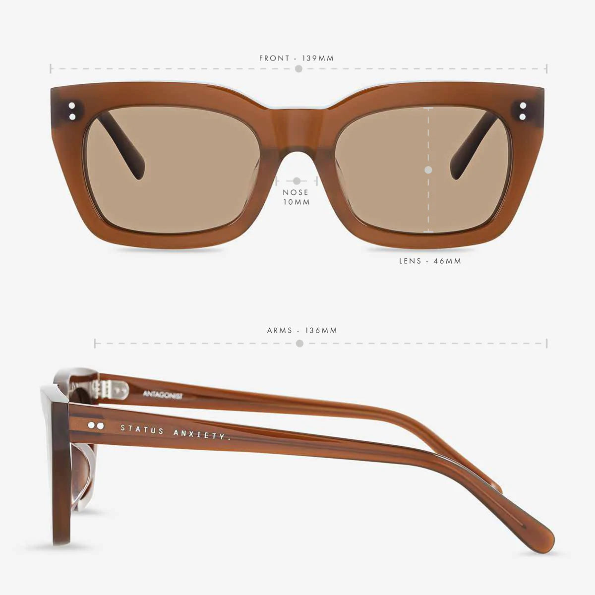 STATUS ANXIETY - Sunglasses Antagonist - Brown