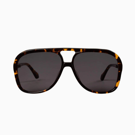 VALLEY EYEWEAR - BANG - Dark Tortoise w. Matte Black Metal Trim / Black Lens