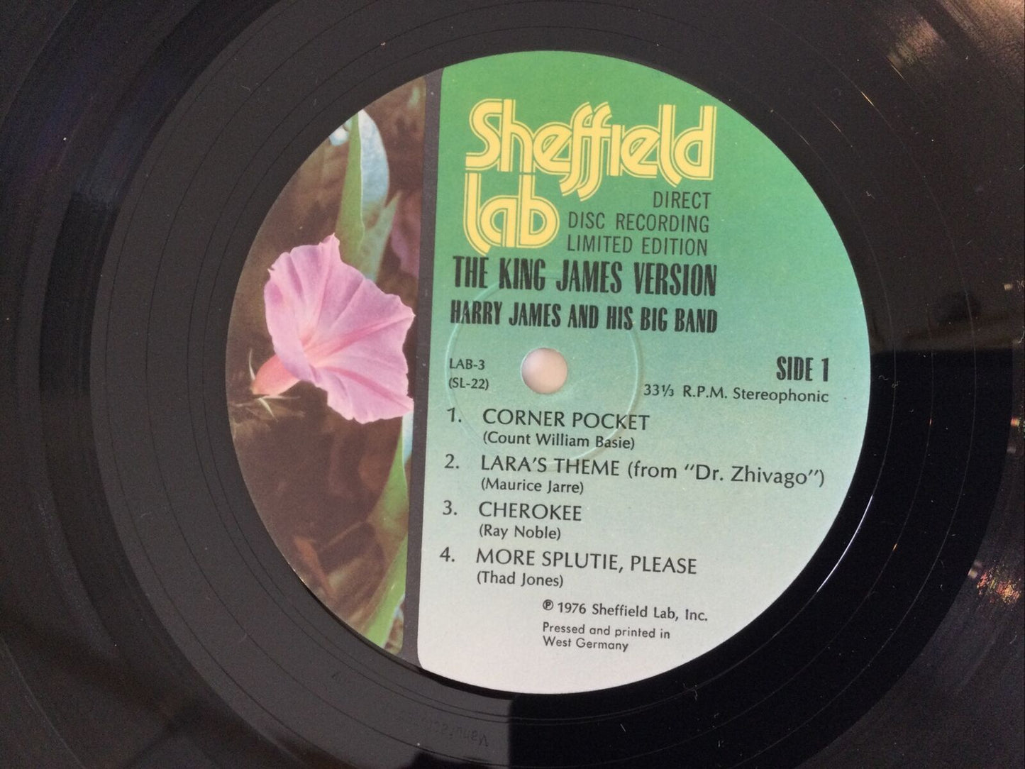 Harry James & His Big Band The King James Version LAB-3 Direct Disc Lp