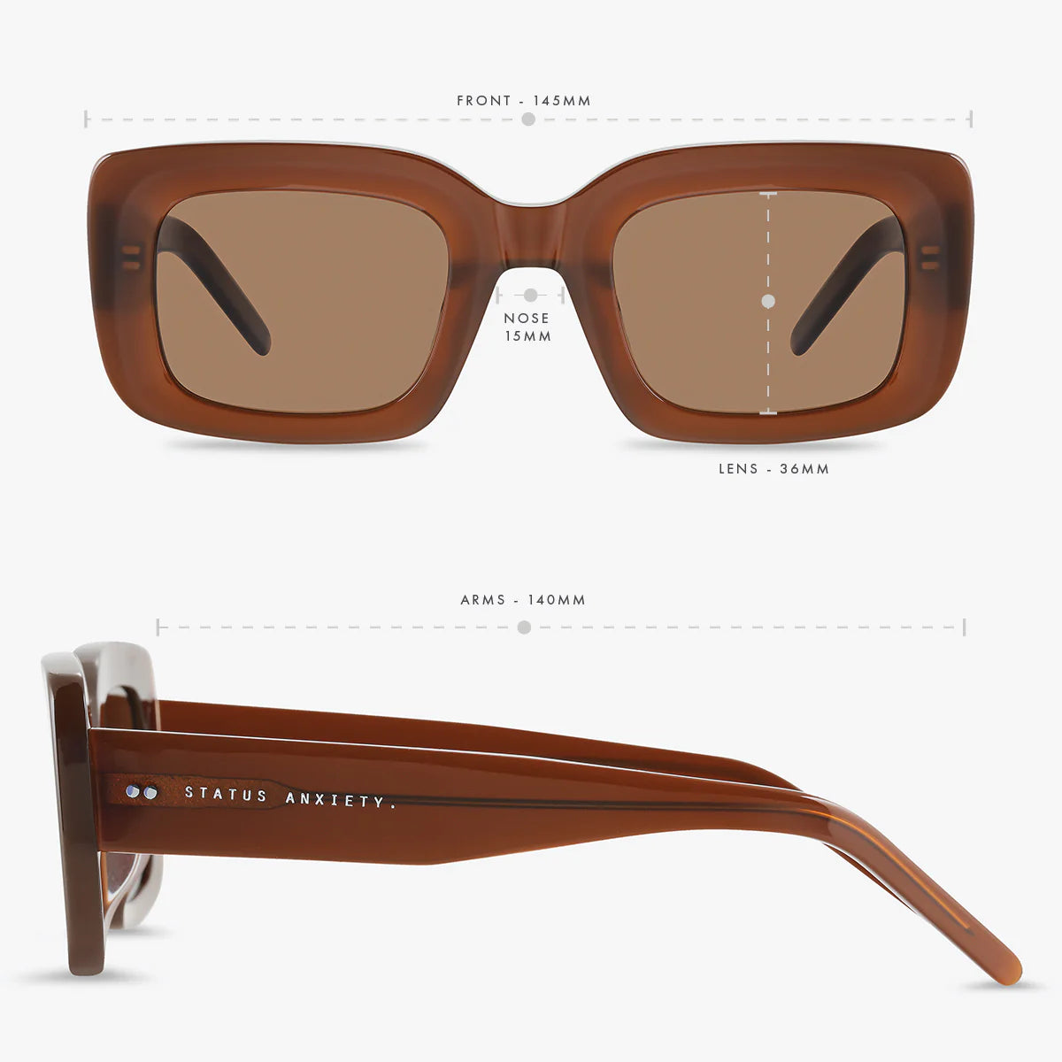 STATUS ANXIETY - Sunglasses Unyielding - Brown